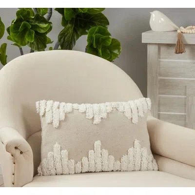 Saro Raissa Rectangular Cotton Pillow Cover
