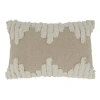 Saro Raissa Rectangular Cotton Pillow Cover & Insert In Polyester,polyfill