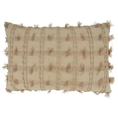 Saro Rectangular Cotton Pillow Cover & Insert In Polyester,polyfill