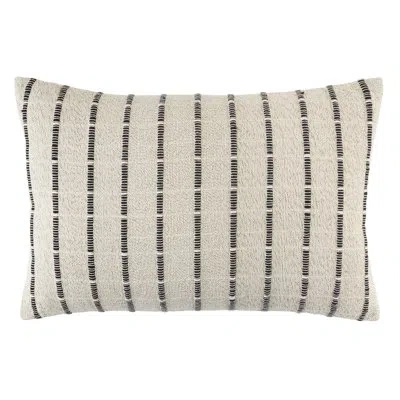 Saro Rectangular Cotton Pillow Cover In Ivory,black