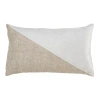 Saro Rectangular Pillow Cover In Beige,white,pillow Cover Only - No Insert