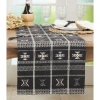 Saro Rectangular Table Runner In Black;white