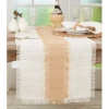 Saro Rectangular Table Runner In Ivory