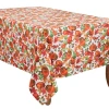 Saro Rectangular_pumpkin Foliage Design Tablecloth In Red