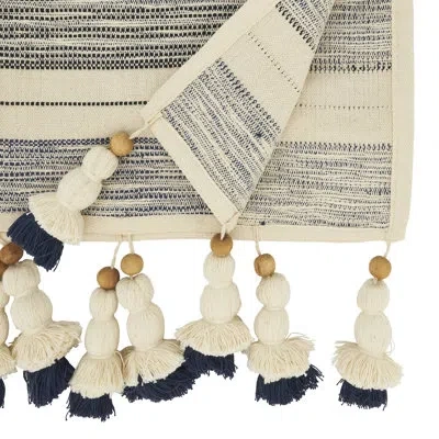 Saro Reshma Dining Linens In Navy Blue