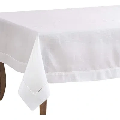Saro Rochester Rectangle Polyester Tablecloth In White