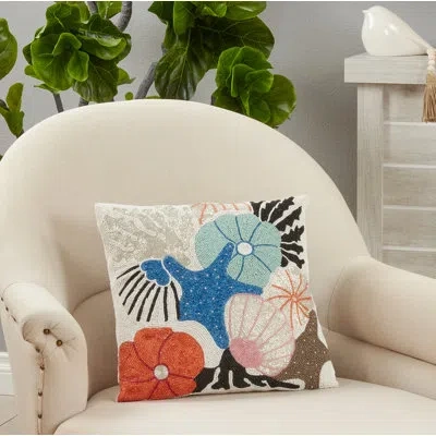 Saro Rosamund Square Cotton Pillow Cover