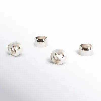 Saro Round Napkin Ring In Silver