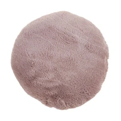 Saro Round Throw Pillow In Brown