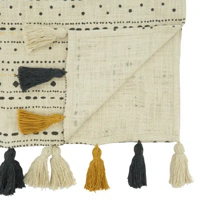 Saro Runner_diamond Dash Design Printed Table Runner In Multi