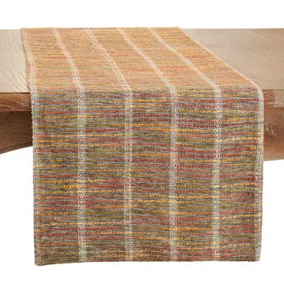 Saro Runner_multicolor Design Striped Table Runner