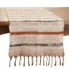 Saro Runner_striped Dining Table Runner In Rust