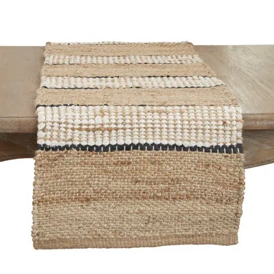 Saro Sanne 45% Jute - 35% Viscose - 15% Cotton - 5% Leather Dining Linens In Natural