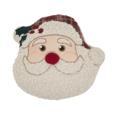 Saro Santa Poly Filled Throw Pillow In Multi