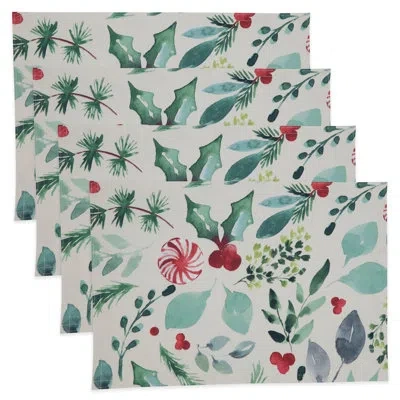 Saro Sara B Candy Cane 13" Placemat In Multi