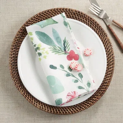 Saro Sara B Candy Cane 20" Napkin In Multi