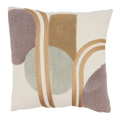 Saro Senara Collection Cotton Throw Pillow In Polyester