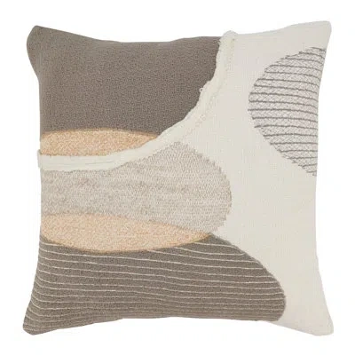 Saro Senara Collection Geometric Shapes Cotton Pillow Cover