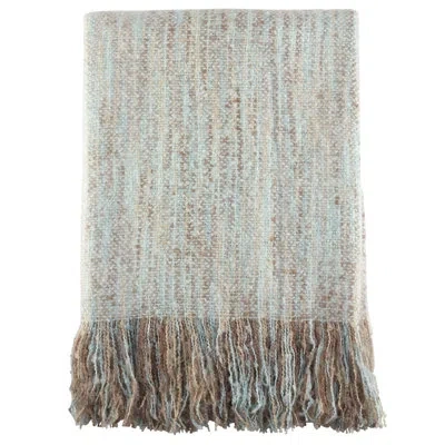 Saro Sevan Blanket In Aqua