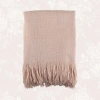 Saro Sevan Classic Hem Throw In Pale Pink