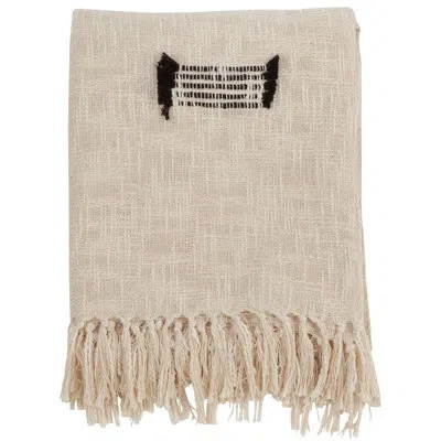 Saro Sevan Cotton Throw In Natural