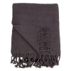Saro Sevan Tassel Diamond Weave Throw In Gray
