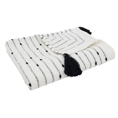 Saro Sevan Throw In Black;white