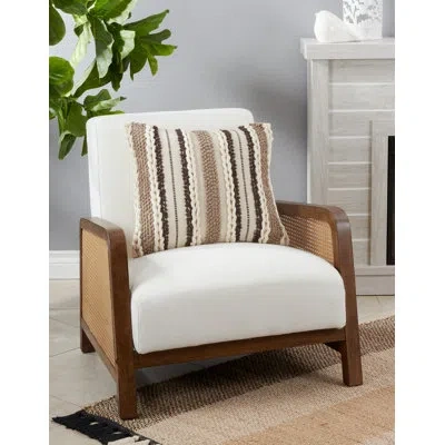 Saro Shinoda Cotton Throw Pillow In Polyester,polyfill