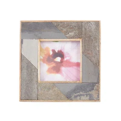 Saro Single Picture Frame In Brown;gray