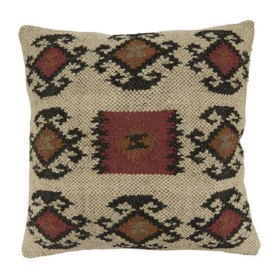 Saro Southwestern Woven Throw Pillow Cover - Rustic Tribal Geometric Throw Pillow Cover For Boho Farmhous In Does Not Apply