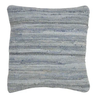 Saro Square Cotton Pillow In Gray