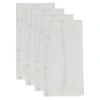 Saro Square Design Napkin In White