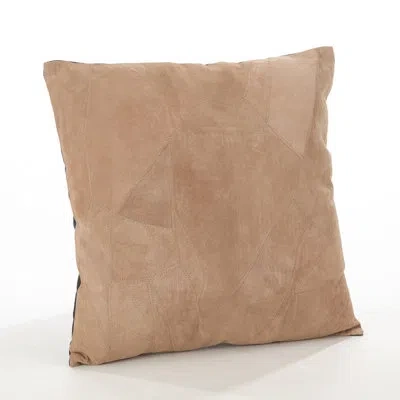 Saro Square Pillow Cover & Insert In Beige
