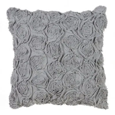 Saro Square Pillow Cover & Insert In Gray