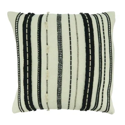 Saro Square Throw Pillow Cover In Pillow Cover Only - No Insert