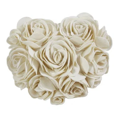 Saro St. Valentine Throw Pillow In White