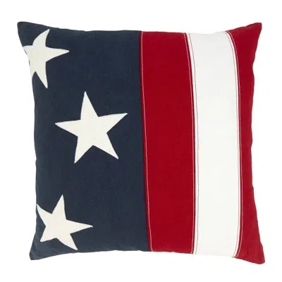 Saro Star Spangled Collection Cotton Pillow Cover In Animal Print