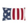 Saro Star Spangled Collection Cotton Throw Pillow In Multi