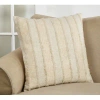 Saro Stripe Cotton Throw Pillow Cover & Insert In Polyester,polyfill