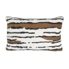 Saro Stylish Leather Patchwork Pillow In No Insert