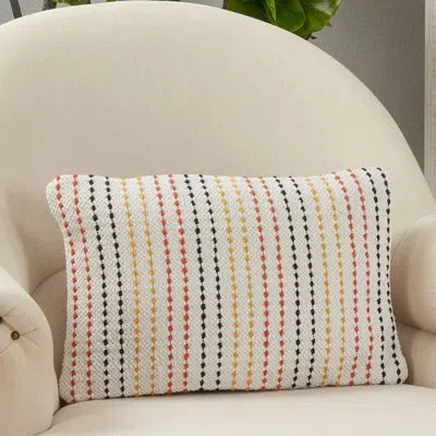 Saro Sunnyland Rectangular Cotton Pillow Cover & Insert In Polyester,polyfill