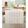 Saro Table Runner With Stripe Design In Neutral