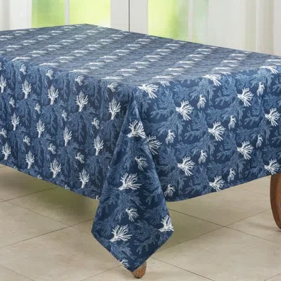 Saro Teri Farrell-gittins Collection Tablecloth In Blue;navy