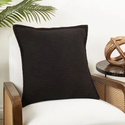 Saro Textured Elegance Flange Down Filled Throw Pillow