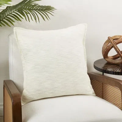Saro Textured Elegance Flange Down Filled Throw Pillow