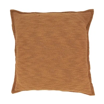 Saro Textured Elegance Flange Poly Filled Throw Pillow