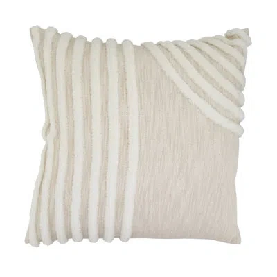 Saro Textured Geometric Throw Pillow Cover - Modern Decorative Throw Pillow Cover For Organic Modern Deco In Does Not Apply,x20