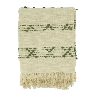 Saro Throw In Green;beige
