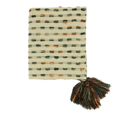 Saro Throw In Green;beige