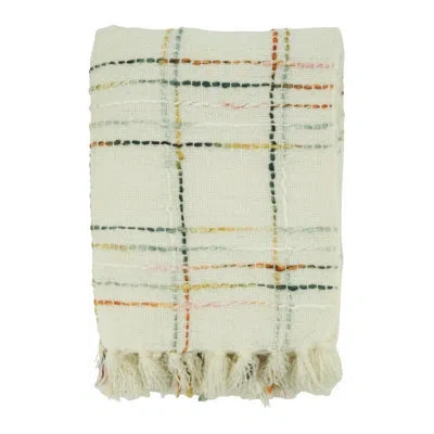 Saro Throw In White;yellow